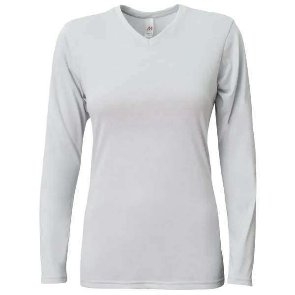 A4 Ladies' Long-Sleeve Softek V-Neck T-Shirt - A4 Ladies' Long-Sleeve Softek V-Neck T-Shirt - Image 3 of 47