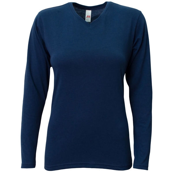 A4 Ladies' Long-Sleeve Softek V-Neck T-Shirt - A4 Ladies' Long-Sleeve Softek V-Neck T-Shirt - Image 15 of 47