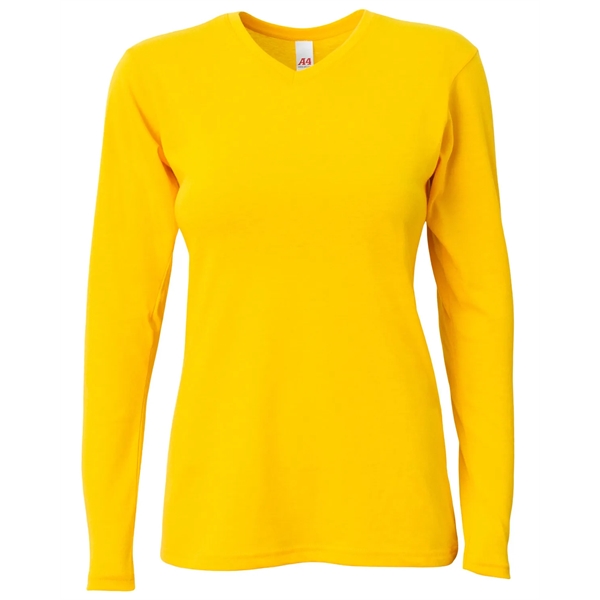 A4 Ladies' Long-Sleeve Softek V-Neck T-Shirt - A4 Ladies' Long-Sleeve Softek V-Neck T-Shirt - Image 18 of 47