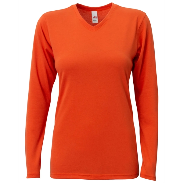 A4 Ladies' Long-Sleeve Softek V-Neck T-Shirt - A4 Ladies' Long-Sleeve Softek V-Neck T-Shirt - Image 21 of 47