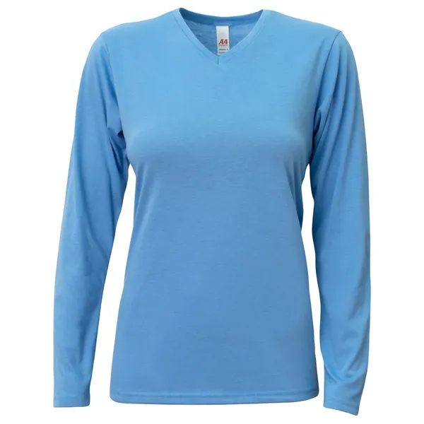 A4 Ladies' Long-Sleeve Softek V-Neck T-Shirt - A4 Ladies' Long-Sleeve Softek V-Neck T-Shirt - Image 30 of 47