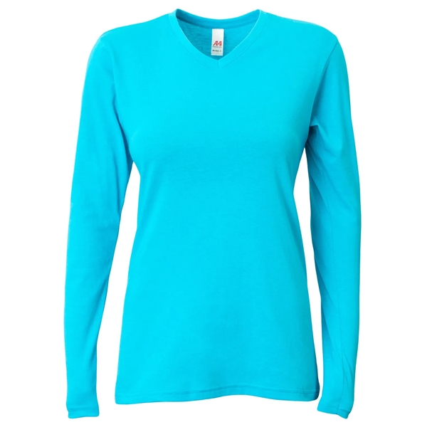 A4 Ladies' Long-Sleeve Softek V-Neck T-Shirt - A4 Ladies' Long-Sleeve Softek V-Neck T-Shirt - Image 36 of 47