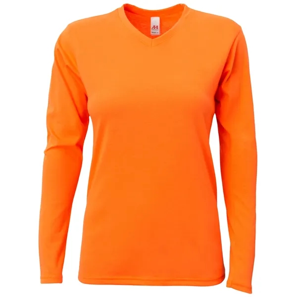 A4 Ladies' Long-Sleeve Softek V-Neck T-Shirt - A4 Ladies' Long-Sleeve Softek V-Neck T-Shirt - Image 42 of 47