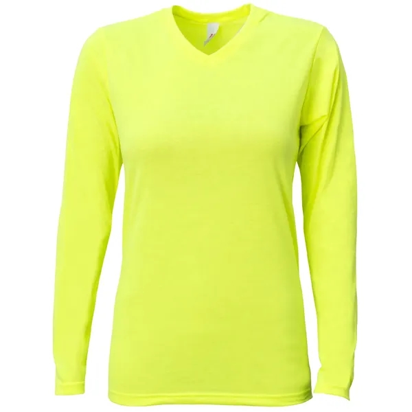 A4 Ladies' Long-Sleeve Softek V-Neck T-Shirt - A4 Ladies' Long-Sleeve Softek V-Neck T-Shirt - Image 45 of 47