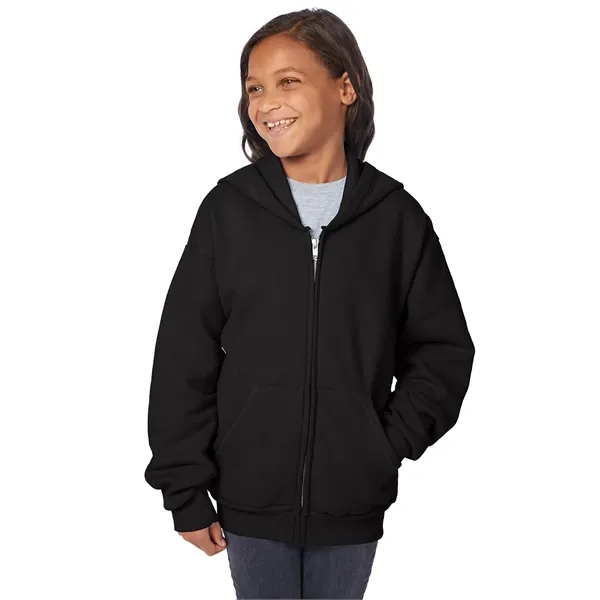 Hanes Youth EcoSmart® Full-Zip Hooded Sweatshirt - Hanes Youth EcoSmart® Full-Zip Hooded Sweatshirt - Image 40 of 55