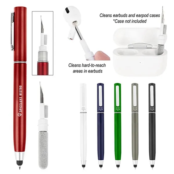 Stylus Pen With Earbud Cleaning Kit - Stylus Pen With Earbud Cleaning Kit - Image 0 of 5