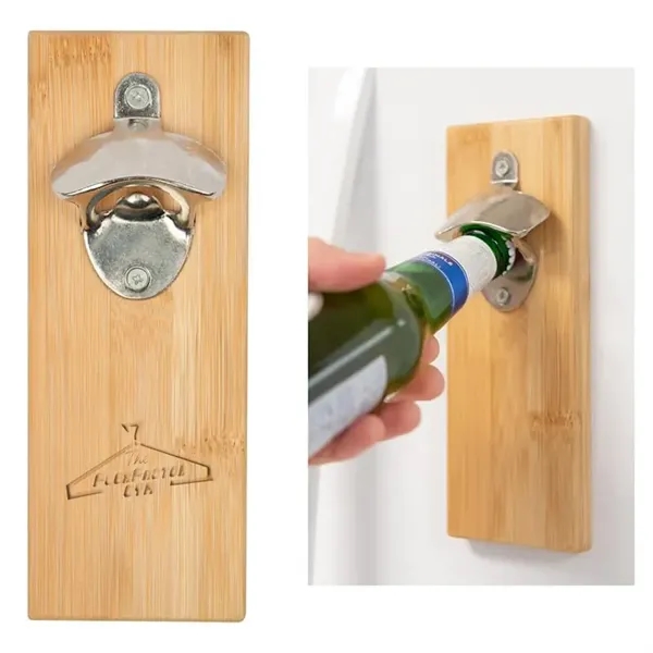 Bamboo Wall Mounted Bottle Opener - Bamboo Wall Mounted Bottle Opener - Image 0 of 1