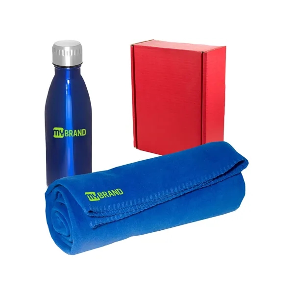 Prime Line Cozy Fleece Blanket And Insulated Bottle Gift Set - Prime Line Cozy Fleece Blanket And Insulated Bottle Gift Set - Image 1 of 7