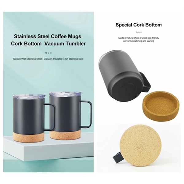 12oz Travel Coffee Mug Vacuum Insulated Cup with Cork Base - 12oz Travel Coffee Mug Vacuum Insulated Cup with Cork Base - Image 1 of 6