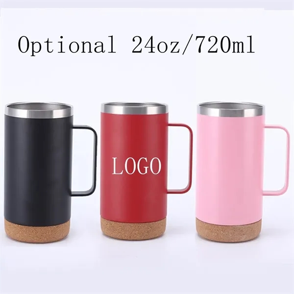 12oz Travel Coffee Mug Vacuum Insulated Cup with Cork Base - 12oz Travel Coffee Mug Vacuum Insulated Cup with Cork Base - Image 5 of 6