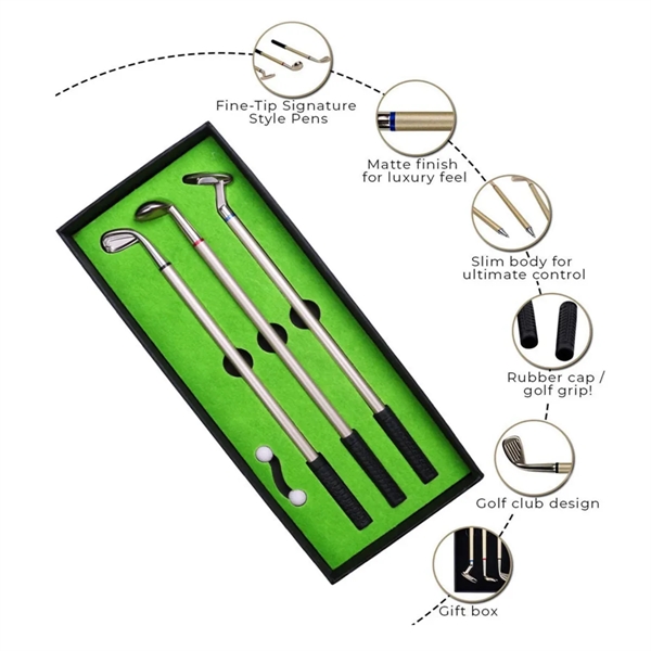 Golf Pen Set Ballpoint Mini Club Desk Toys  Top Gift - Golf Pen Set Ballpoint Mini Club Desk Toys  Top Gift - Image 1 of 5