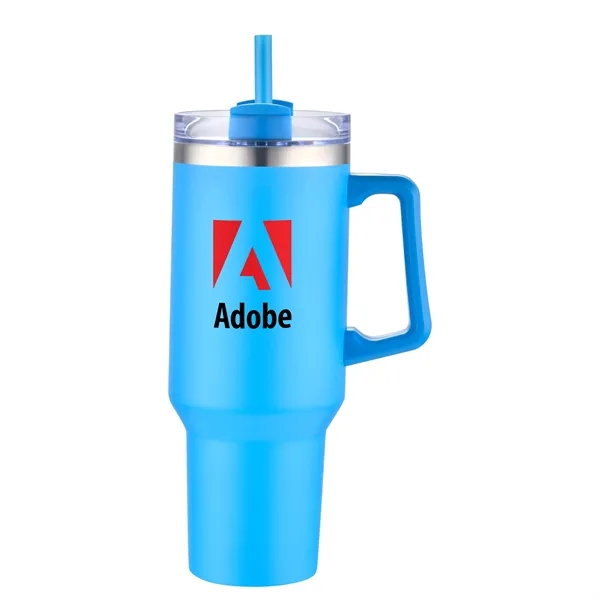 40 oz. Double Wall Tumbler With Handle and Straw - 40 oz. Double Wall Tumbler With Handle and Straw - Image 0 of 9