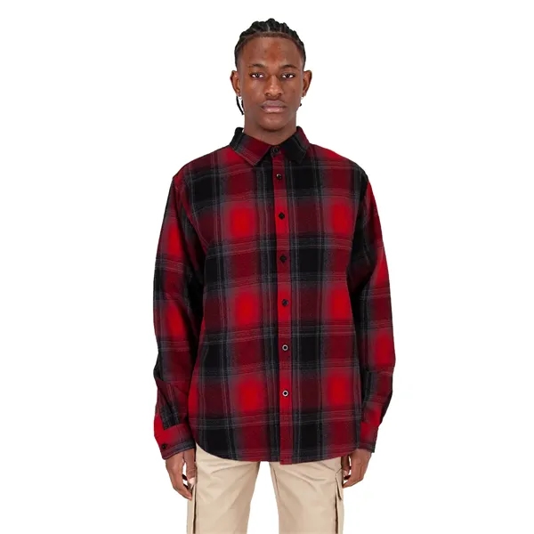 Shaka Wear Men's Plaid Flannel Overshirt - Shaka Wear Men's Plaid Flannel Overshirt - Image 9 of 14