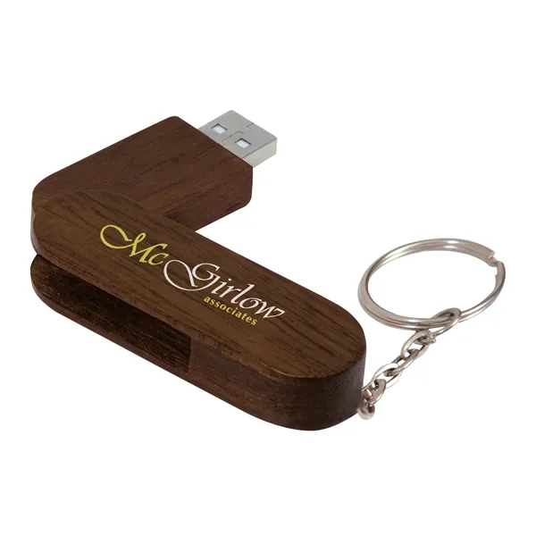 4 GB Bamboo Bullet Keyring USB 2.0 Flash Drive - 4 GB Bamboo Bullet Keyring USB 2.0 Flash Drive - Image 1 of 1