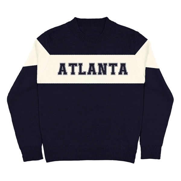 Custom Letter Knit Sweater Cotton Blend - Custom Letter Knit Sweater Cotton Blend - Image 0 of 4