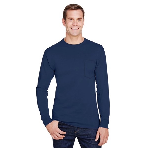 Hanes Adult Workwear Long-Sleeve Pocket T-Shirt - Hanes Adult Workwear Long-Sleeve Pocket T-Shirt - Image 24 of 36
