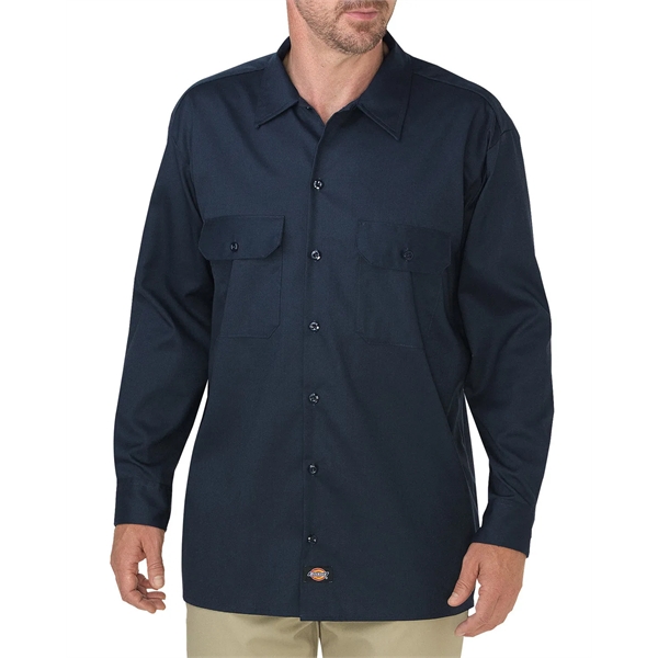 Dickies Men's FLEX Relaxed Fit Long-Sleeve Twill Work Shirt - Dickies Men's FLEX Relaxed Fit Long-Sleeve Twill Work Shirt - Image 6 of 7