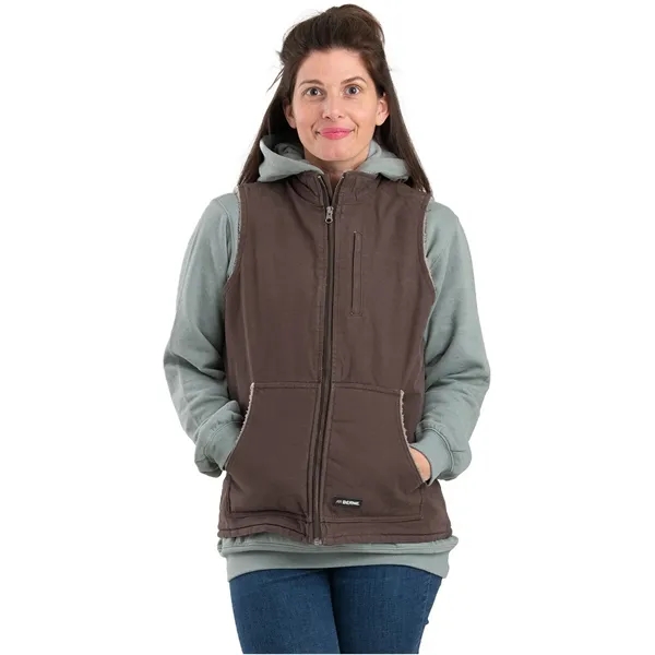 Berne Ladies' Sherpa-Lined Softstone Duck Vest - Berne Ladies' Sherpa-Lined Softstone Duck Vest - Image 2 of 5