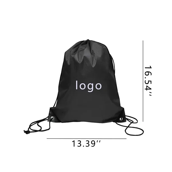 Polyester Drawstring Backpack - Polyester Drawstring Backpack - Image 1 of 2