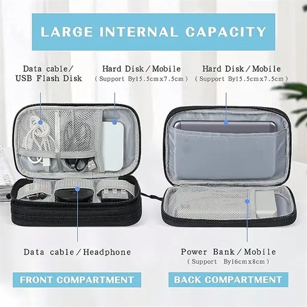Travel Cable Electronic Accessory Storage Tote Bag - Travel Cable Electronic Accessory Storage Tote Bag - Image 2 of 3