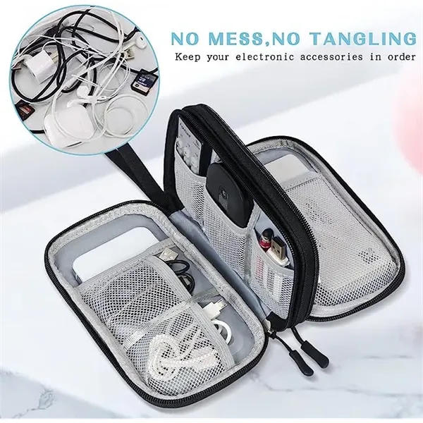 Travel Cable Electronic Accessory Storage Tote Bag - Travel Cable Electronic Accessory Storage Tote Bag - Image 3 of 3