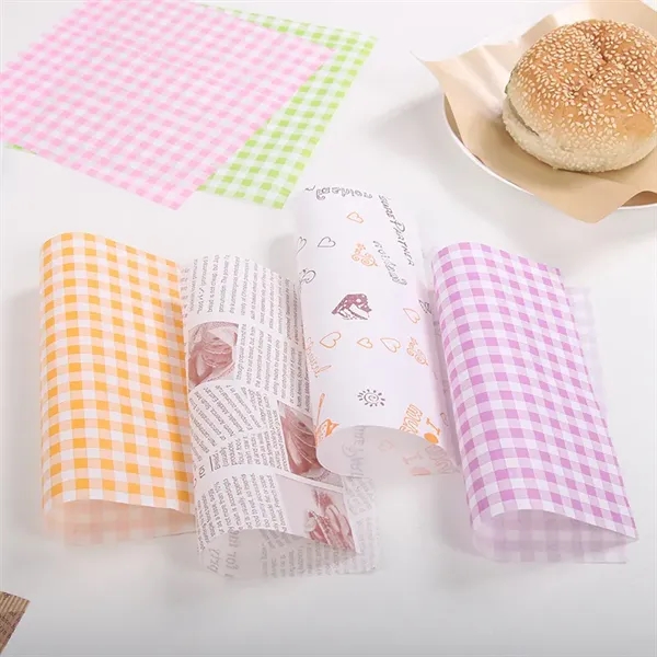 Custom Printed Food Wrapping Paper 12"x12" - Custom Printed Food Wrapping Paper 12"x12" - Image 0 of 2