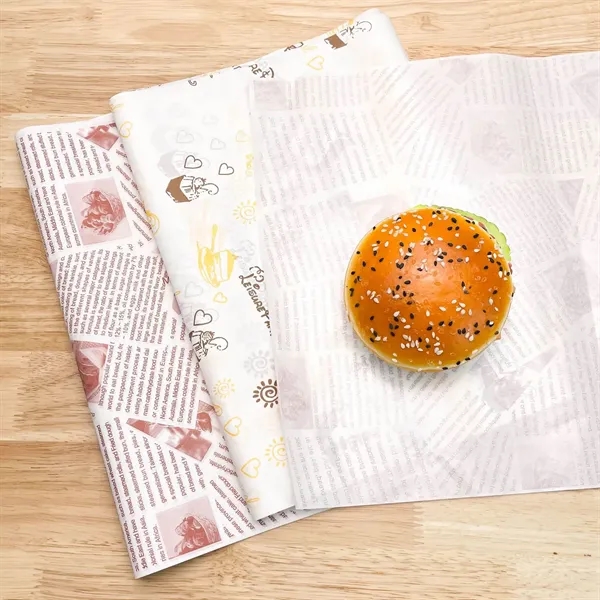 Custom Printed Food Wrapping Paper 12"x12" - Custom Printed Food Wrapping Paper 12"x12" - Image 1 of 2