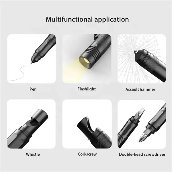 Multifunctional Outdoor Camping Adventure Tactical Pen - Multifunctional Outdoor Camping Adventure Tactical Pen - Image 3 of 4
