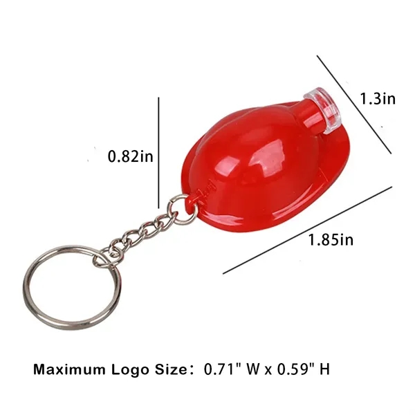Mini Safety Helmet Shaped Flashlight Keychain - Mini Safety Helmet Shaped Flashlight Keychain - Image 1 of 1