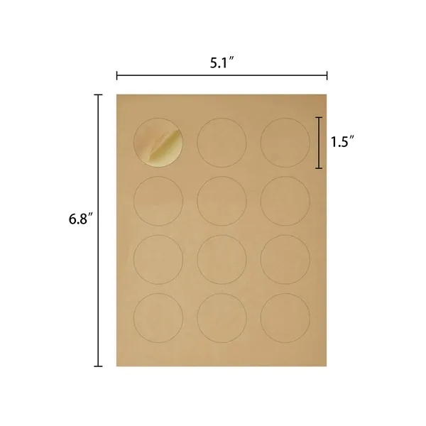 1.5" Round Kraft Gift Box Seal Label - 1.5" Round Kraft Gift Box Seal Label - Image 2 of 3