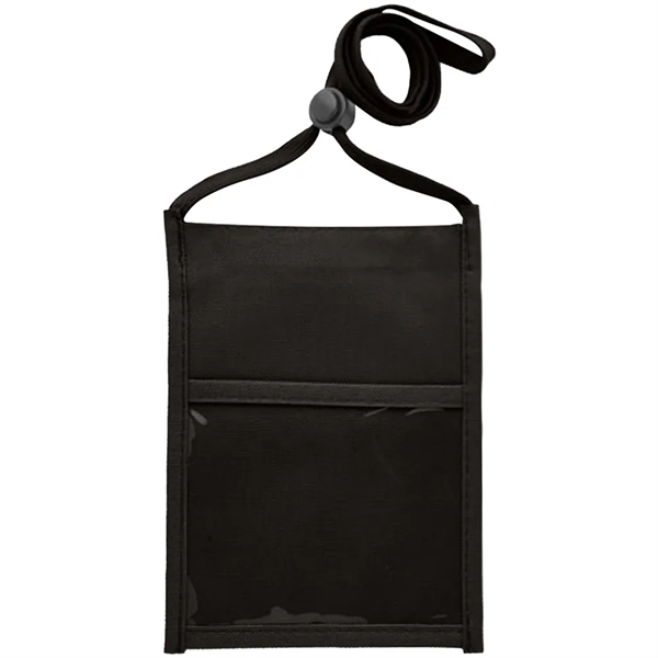 Premium Double Window Pouch Polyester Neck Wallet - Premium Double Window Pouch Polyester Neck Wallet - Image 1 of 21