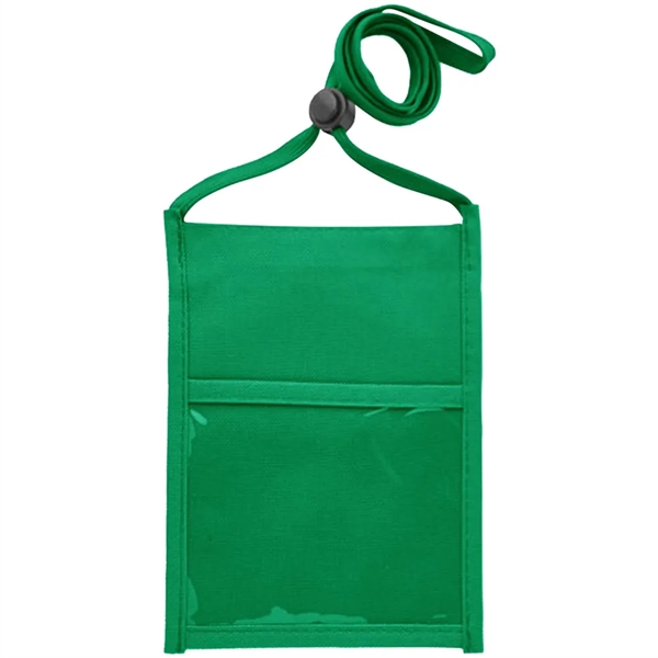 Premium Double Window Pouch Polyester Neck Wallet - Premium Double Window Pouch Polyester Neck Wallet - Image 2 of 21