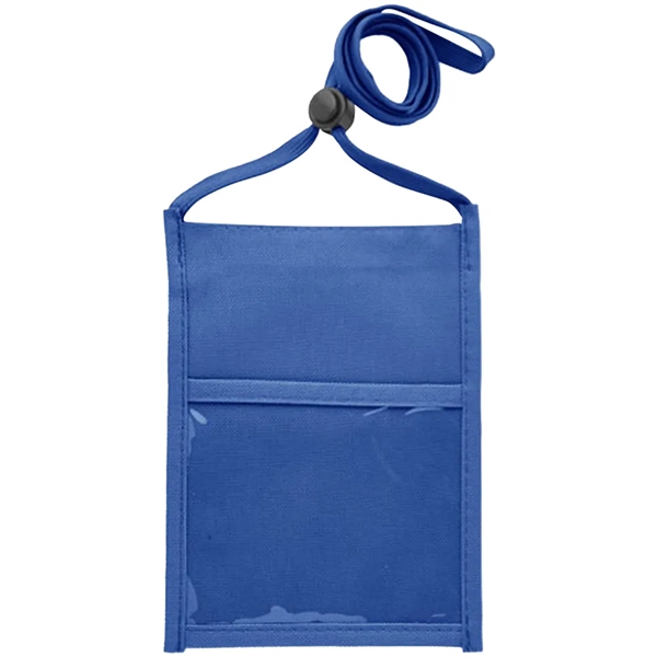 Premium Double Window Pouch Polyester Neck Wallet - Premium Double Window Pouch Polyester Neck Wallet - Image 7 of 21