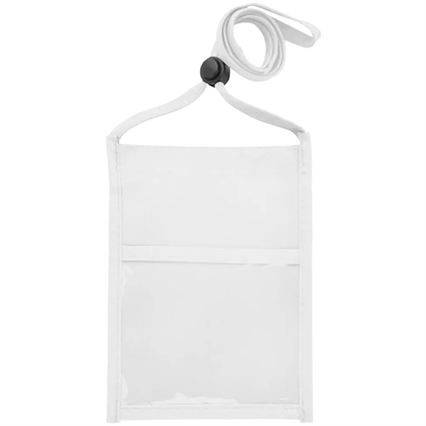 Premium Double Window Pouch Polyester Neck Wallet - Premium Double Window Pouch Polyester Neck Wallet - Image 9 of 21
