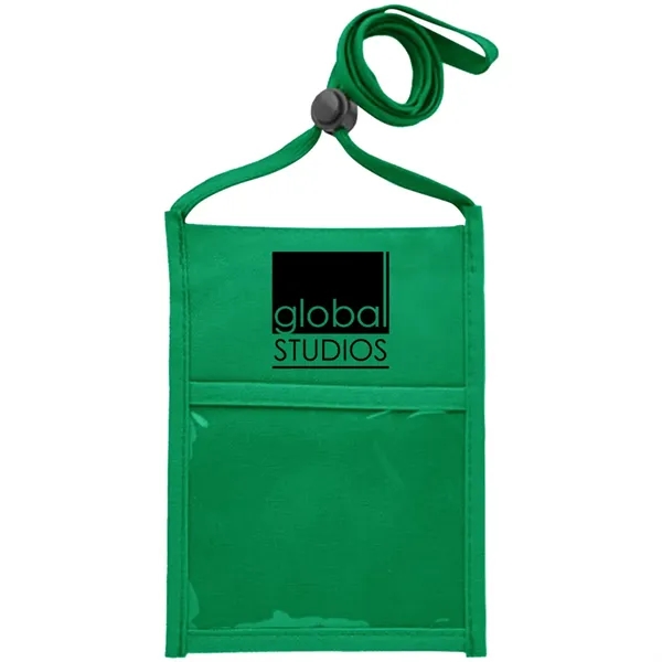 Premium Double Window Pouch Polyester Neck Wallet - Premium Double Window Pouch Polyester Neck Wallet - Image 13 of 21