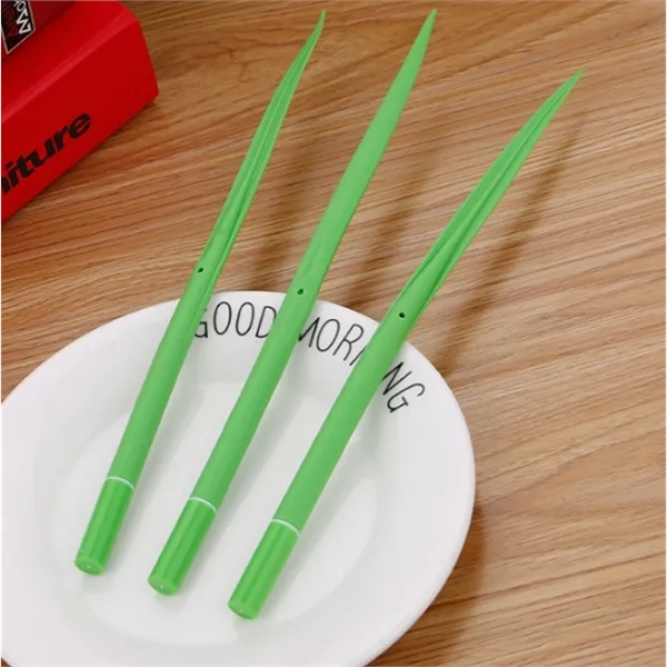 Silicone Pens with Green Leaf-like Grass Blade Design - Silicone Pens with Green Leaf-like Grass Blade Design - Image 2 of 3