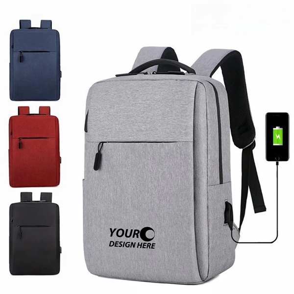 Travel Laptop Backpack With USB Charging Port - Travel Laptop Backpack With USB Charging Port - Image 0 of 1