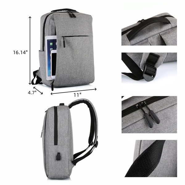 Travel Laptop Backpack With USB Charging Port - Travel Laptop Backpack With USB Charging Port - Image 1 of 1