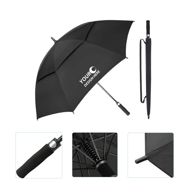 Wind-Vented Automatic Golf Umbrella - Wind-Vented Automatic Golf Umbrella - Image 0 of 1