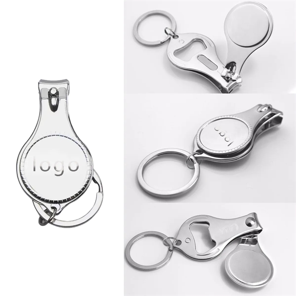 Round Multifunctional Nail Clippers, 3-In-1 - Round Multifunctional Nail Clippers, 3-In-1 - Image 0 of 2