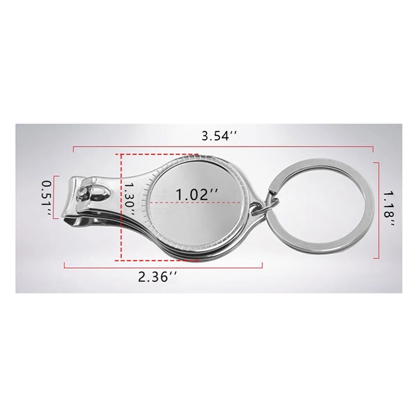Round Multifunctional Nail Clippers, 3-In-1 - Round Multifunctional Nail Clippers, 3-In-1 - Image 1 of 2