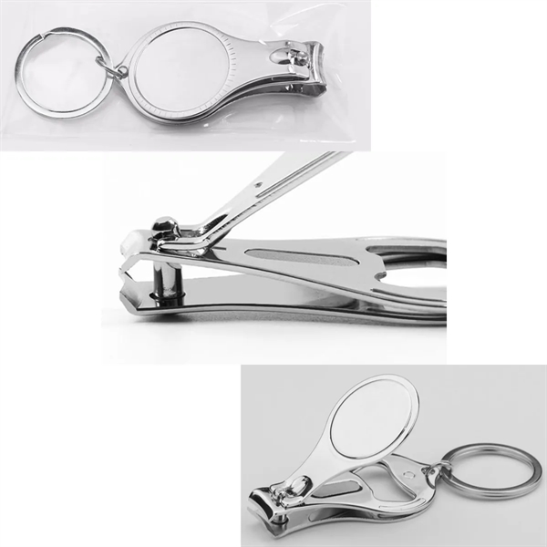 Round Multifunctional Nail Clippers, 3-In-1 - Round Multifunctional Nail Clippers, 3-In-1 - Image 2 of 2