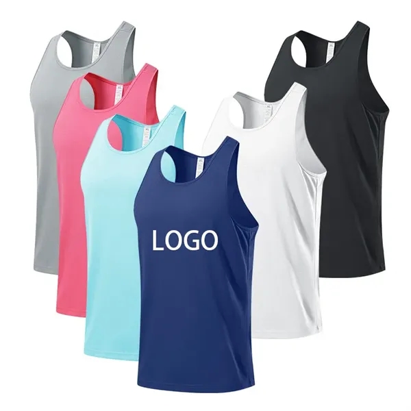 Sleeveless Bodybuilding T Shirts and Quick Dry Fabric Workou - Sleeveless Bodybuilding T Shirts and Quick Dry Fabric Workou - Image 0 of 6