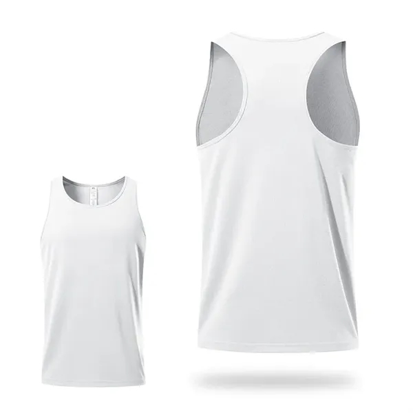 Sleeveless Bodybuilding T Shirts and Quick Dry Fabric Workou - Sleeveless Bodybuilding T Shirts and Quick Dry Fabric Workou - Image 2 of 6