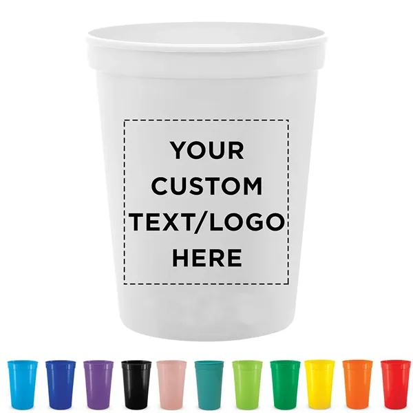 8Oz Plastic Stadium Cups Personalized - 8Oz Plastic Stadium Cups Personalized - Image 0 of 3