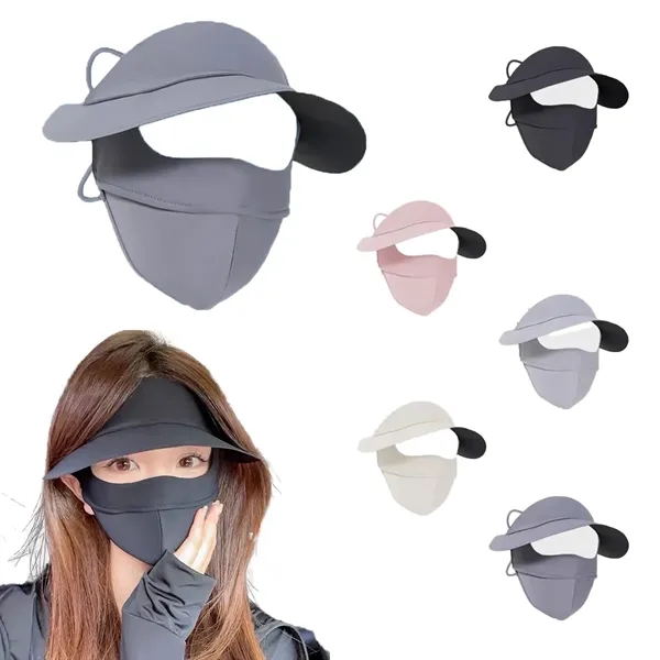 Summer Sunscreen Mask With Cap - Summer Sunscreen Mask With Cap - Image 0 of 4