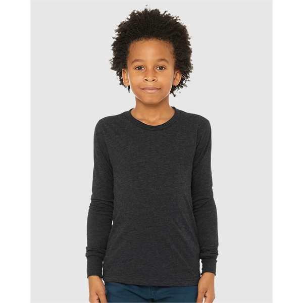 BELLA + CANVAS Youth Triblend Long Sleeve Tee - BELLA + CANVAS Youth Triblend Long Sleeve Tee - Image 9 of 35
