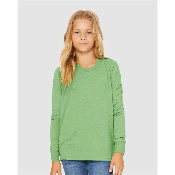 BELLA + CANVAS Youth Triblend Long Sleeve Tee - BELLA + CANVAS Youth Triblend Long Sleeve Tee - Image 15 of 35