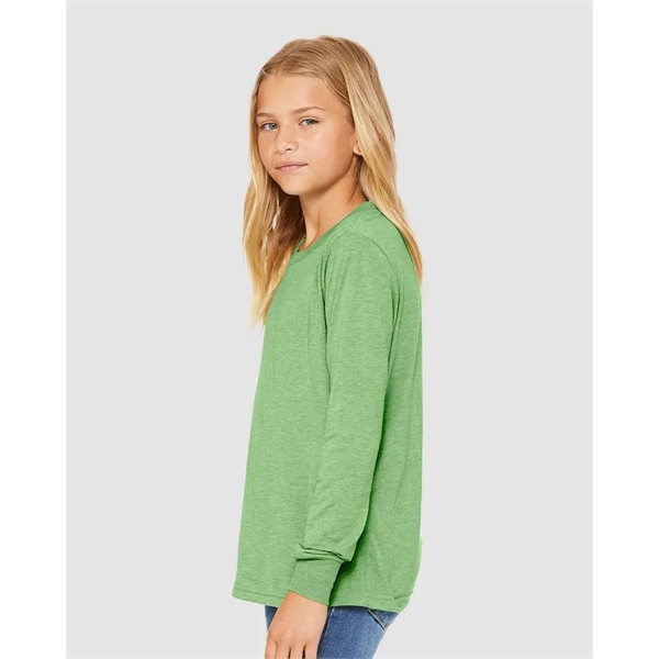 BELLA + CANVAS Youth Triblend Long Sleeve Tee - BELLA + CANVAS Youth Triblend Long Sleeve Tee - Image 17 of 35