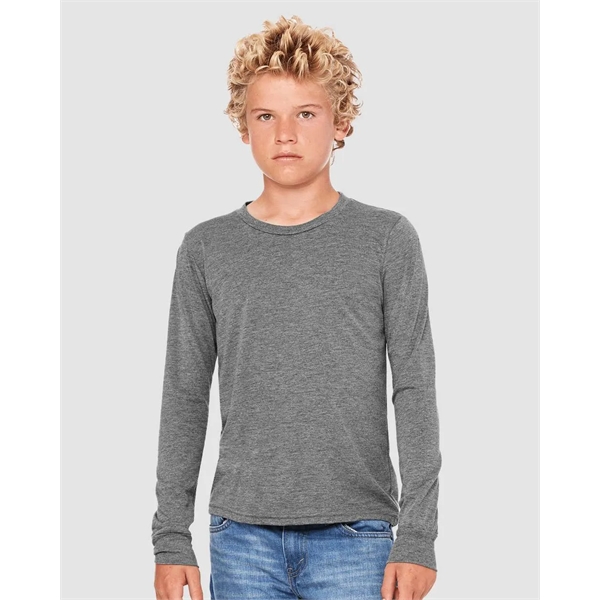 BELLA + CANVAS Youth Triblend Long Sleeve Tee - BELLA + CANVAS Youth Triblend Long Sleeve Tee - Image 21 of 35
